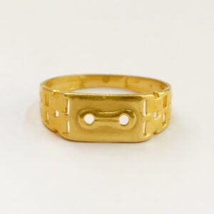 18 Kt Hallmark Fine Real Solid Yellow Gold Signet Men'S Ring Size 7-12