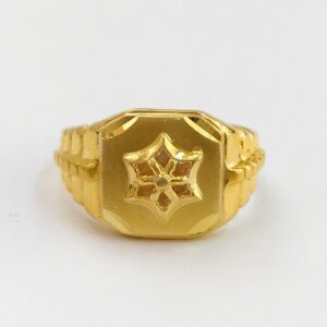 18 Kt Hallmark Fine Real Solid Yellow Gold Signet Men'S Ring Size 7-12