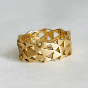 18 Kt Hallmark Solid Yellow Gold Texture Wedding Band Ring Size 6-10