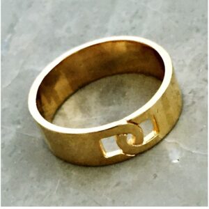 22 Kt Real Solid Yellow Gold Promise Wedding Band Men'S Ring Size 8-12