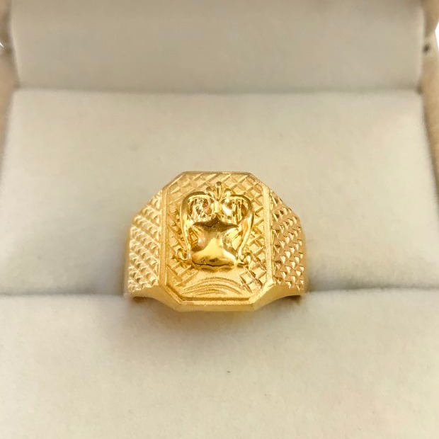 22 Kt Hallmark Solid Yellow Gold Russian Men'S Signet Ring Size 8-11 - Image 4