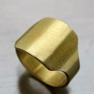 22 Kt Hallmark Solid Yellow Gold Engraved Men'S Signet Ring Size 8-11