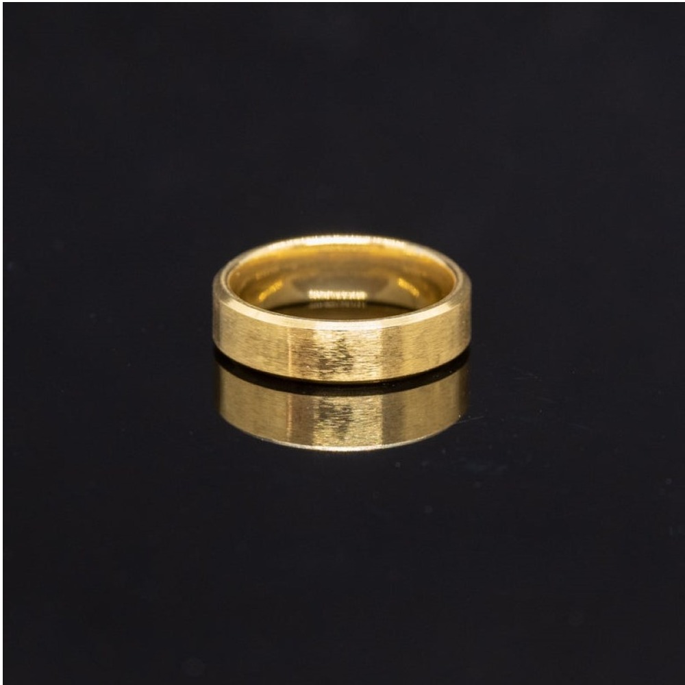 18 Kt Yellow Gold Plain Engagement Wedding Men'S Band Ring 5 Grams - Image 4
