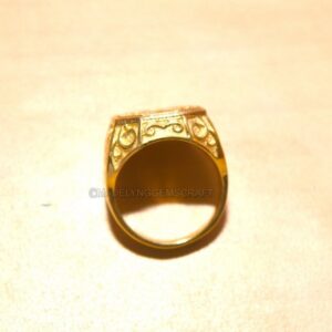 18 Kt  Yellow Gold Letter Personalized Initial Signet Men'S Ring 12 Gm