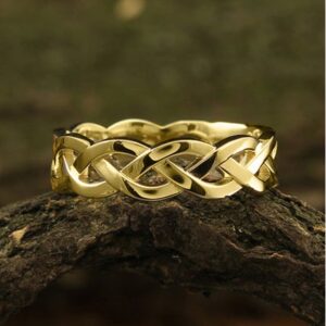 22 Kt Genuine  Yellow Gold Unisex Twisted Twine Braided Band Ring 6 Gm