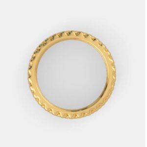 18 Kt  Yellow Gold Fine Jewelry Criss Cross Unisex Band Ring Size 8-11