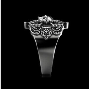 14 Kt Solid White Gold Fine Jewelry Skeleton Antique Ring Size 7-13