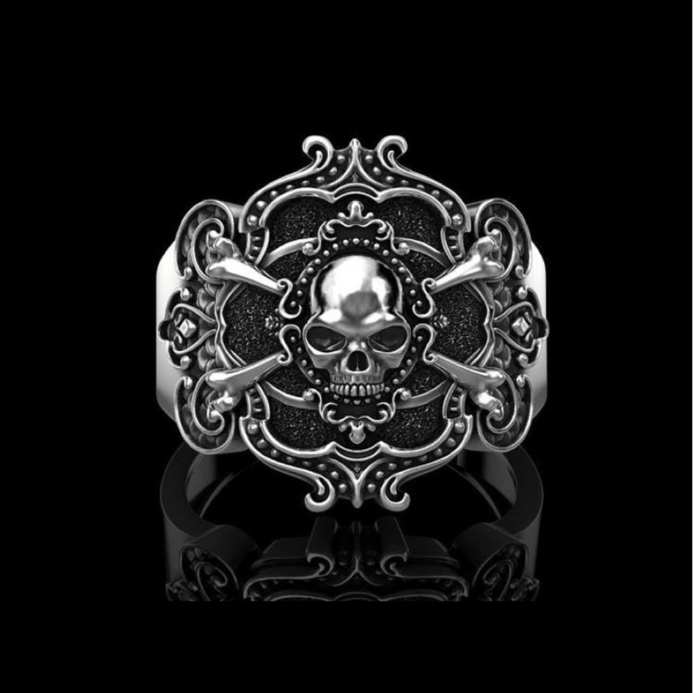 14 Kt Solid White Gold Fine Jewelry Skeleton Antique Ring Size 7-13 - Image 3