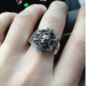 14 Kt Solid White Gold Fine Jewelry Skeleton Antique Ring Size 7-13