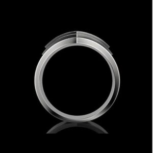 14 Kt  White Gold Fine Jewelry Super Man Antique Finger Ring Size 8-11