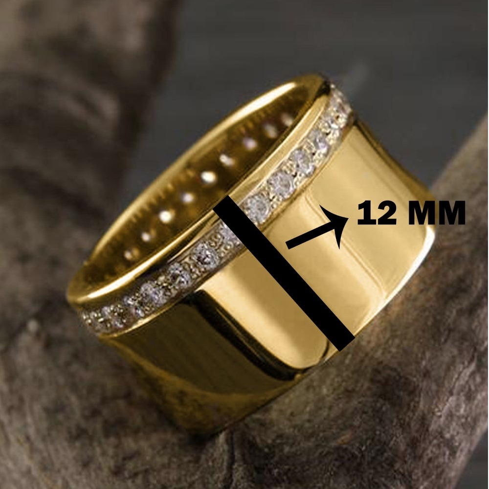 18 Kt Yellow Gold Fine Jewelry Lovers Couple Making Love Ring Size 6-9