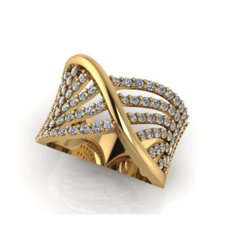 Fine Jewelry 18 Kt   Yellow Gold CZ Gemstone Women'S Ring Size 6-9