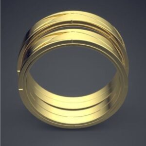 18Kt Yellow Gold His Her Matching Couple Promise Wedding 2 Pc Band Set