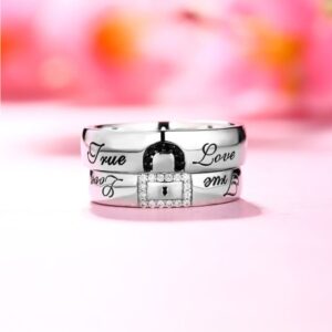 14 Kt   White Gold CZ Stone His & Her Wedding Couple Bands 2 Pc Rings