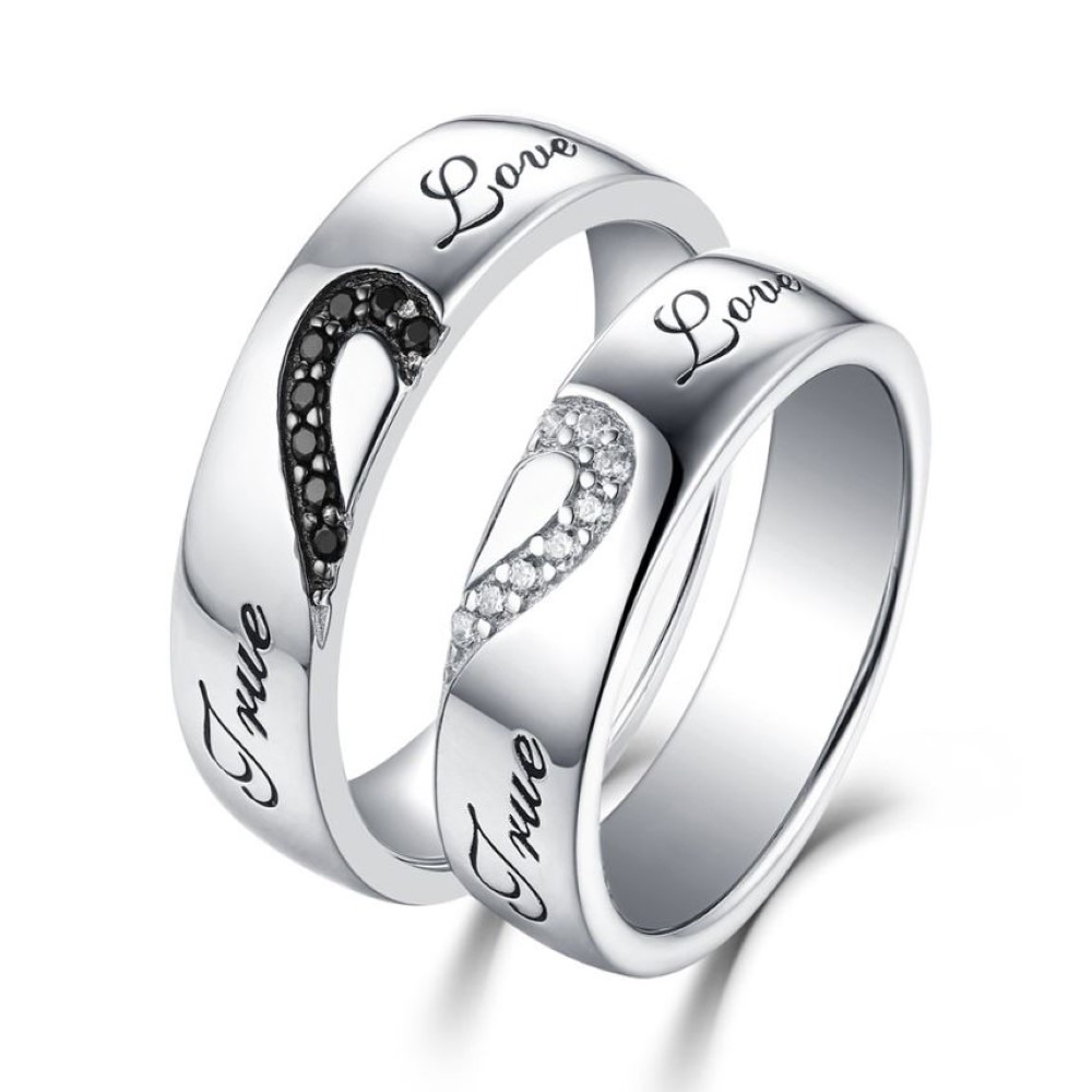 14 Kt   White Gold CZ Stone His & Her Wedding Couple Bands 2 Pc Rings