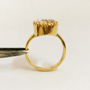 22 Kt  Yellow Gold Engagement Wedding Citrine Gemstone Ring Size 6,7,8
