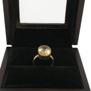22 Kt  Yellow Gold Engagement Wedding Citrine Gemstone Ring Size 6,7,8