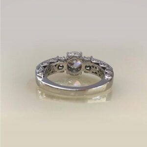 14 Kt  White Gold Engagement Cubic Zirconia Gemstone Ring Size 5,6,7,8