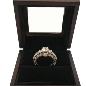 14 Kt  White Gold Engagement Cubic Zirconia Gemstone Ring Size 5,6,7,8