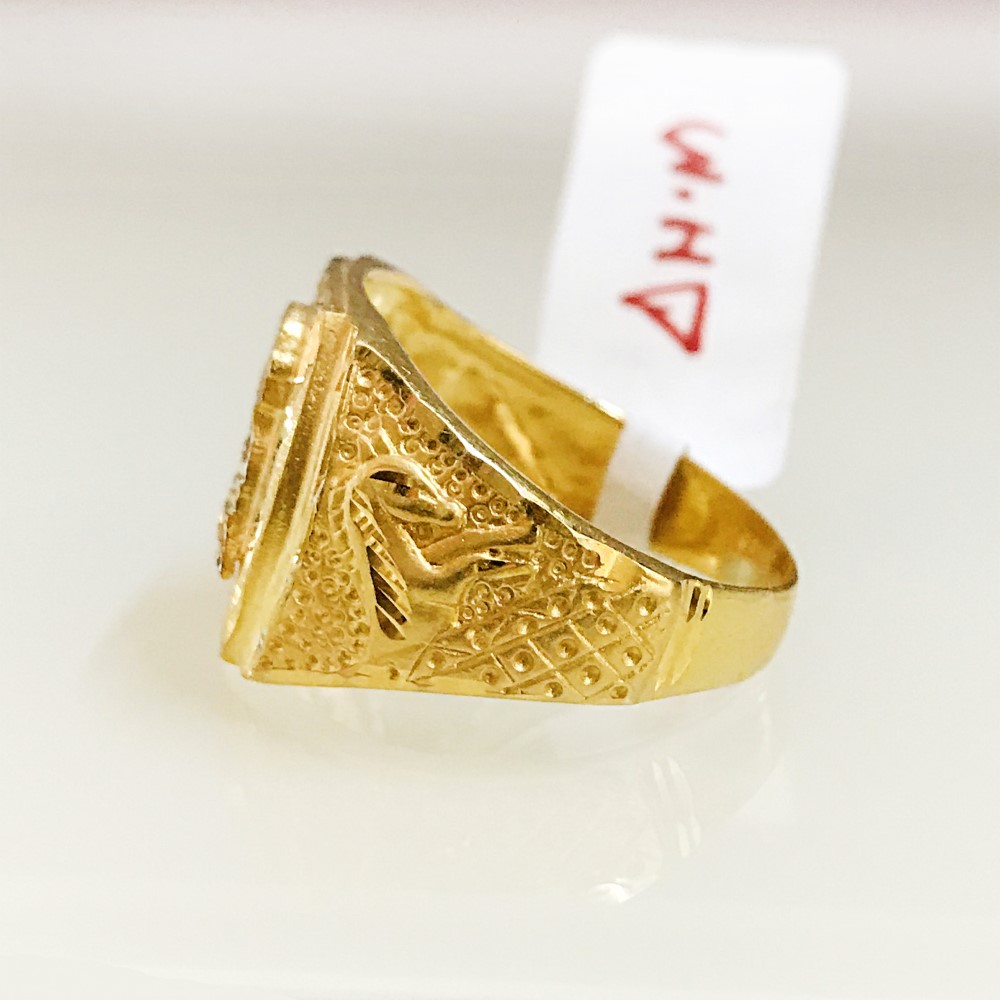 Fine Jewelry 18 Kt Hallmark Solid Yellow Gold Men'S Ring Size 8-12 - Image 5