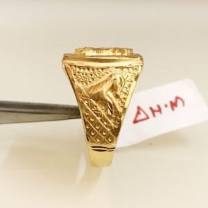 Fine Jewelry 18 Kt Hallmark  Solid Yellow Gold Men'S Ring Size 8-12