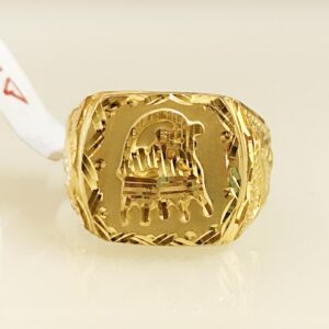 Fine Jewelry 18 Kt Hallmark  Solid Yellow Gold Men'S Ring Size 8-12