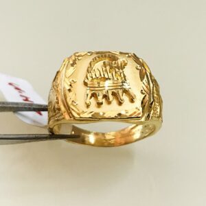 Fine Jewelry 18 Kt Hallmark  Solid Yellow Gold Men'S Ring Size 8-12