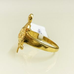 Fine Jewelry 18 Kt Hallmark  Solid Yellow Gold Tortoise Ring Size 6-10