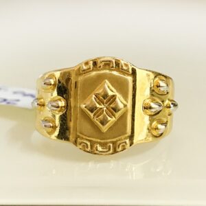 Fine Jewelry 18 Kt Hallmark  Solid Yellow Gold Men'S Ring Size 8-12