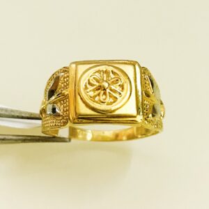 Fine Jewelry 18 Kt Hallmark  Solid Yellow Gold Men'S Ring Size 8-12