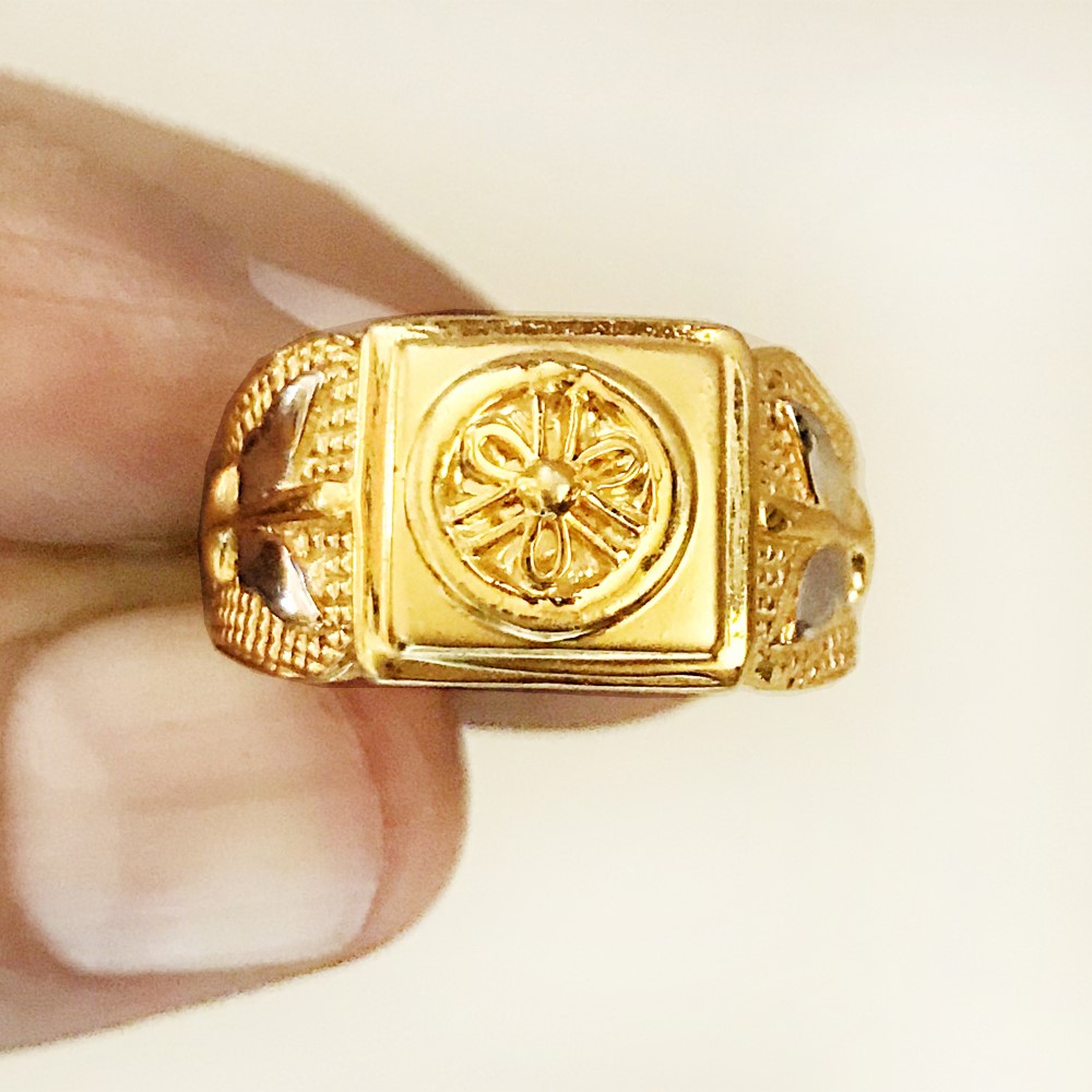 Fine Jewelry 18 Kt Hallmark  Solid Yellow Gold Men'S Ring Size 8-12