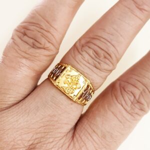 Fine Jewelry 18 Kt Hallmark  Solid Yellow Gold Men'S Ring Size 8-12