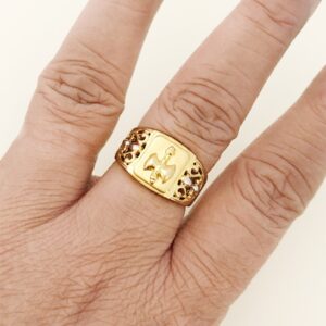 Fine Jewelry 18 Kt Hallmark  Solid Yellow Gold Men'S Ring Size 8-12