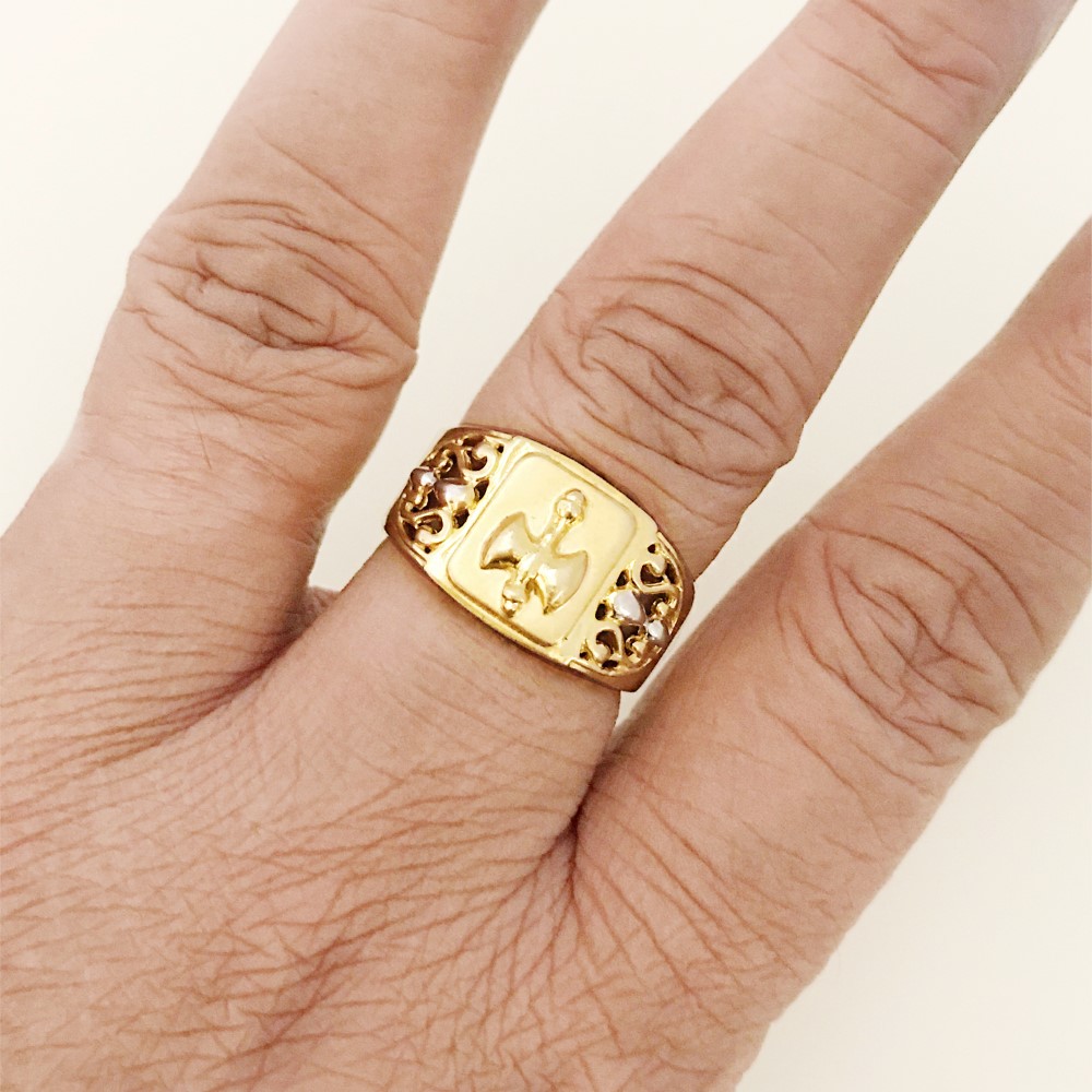 Fine Jewelry 18 Kt Hallmark Solid Yellow Gold Men'S Ring Size 8-12 - Image 4