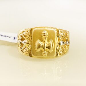Fine Jewelry 18 Kt Hallmark  Solid Yellow Gold Men'S Ring Size 8-12