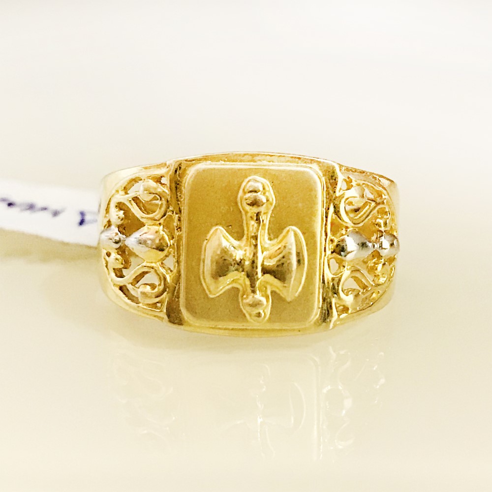 Fine Jewelry 18 Kt Hallmark Solid Yellow Gold Men'S Ring Size 8-12 - Image 2