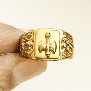 Fine Jewelry 18 Kt Hallmark  Solid Yellow Gold Men'S Ring Size 8-12