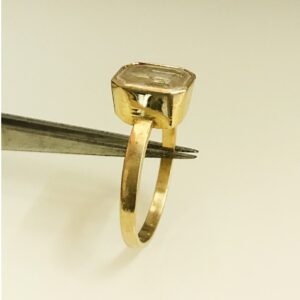 22 Kt Yellow Gold Natural Yellow Sapphire Gemstone Ring Size 7-11