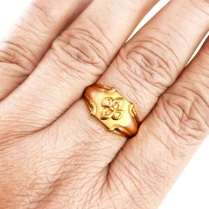 Fine Jewelry 18 Kt Hallmark  Solid Yellow Gold Men'S Ring Size 8-12
