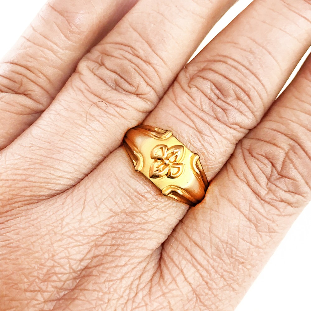 Fine Jewelry 18 Kt Hallmark Solid Yellow Gold Men'S Ring Size 8-12 - Image 3