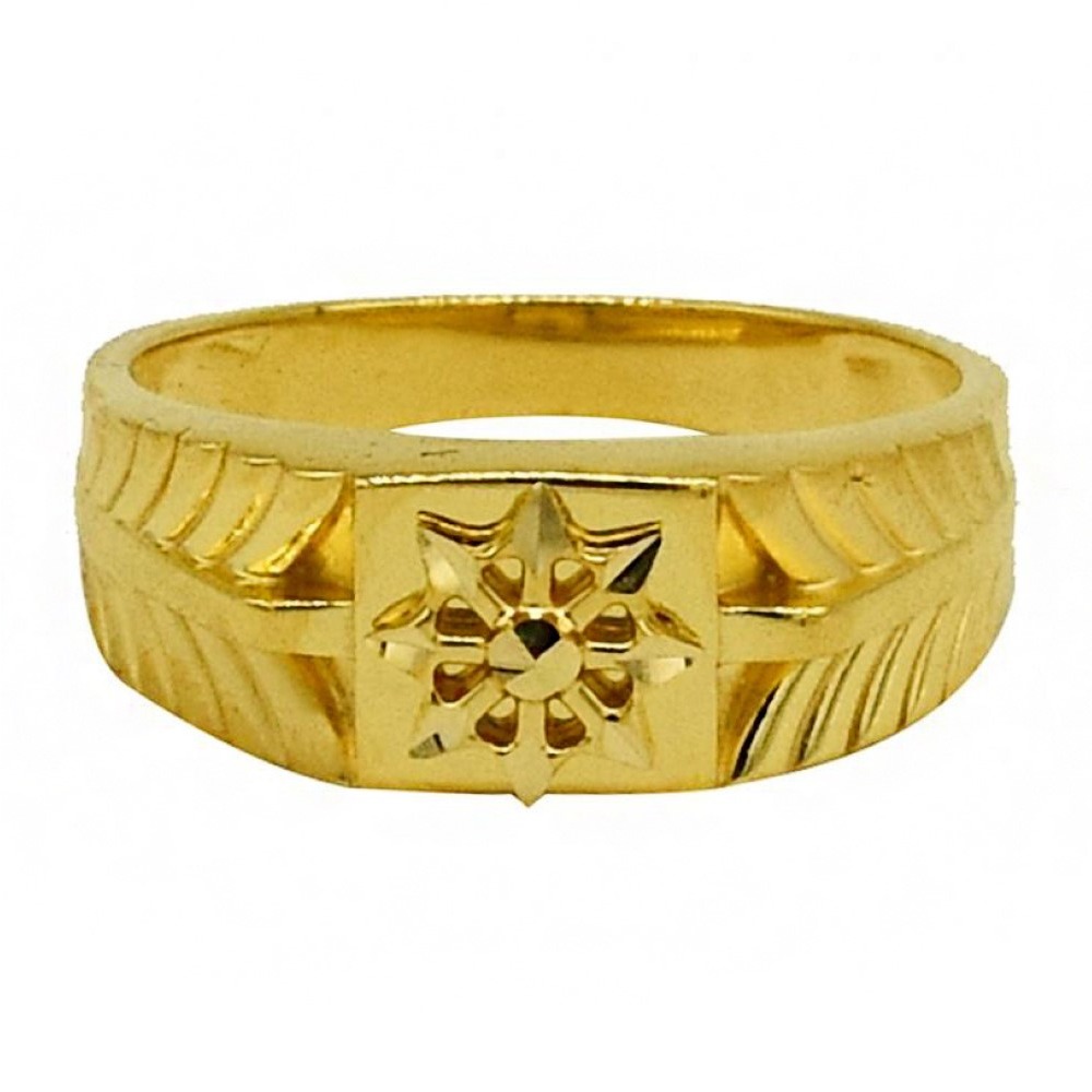 Fine Jewelry 22 Kt Hallmark  Solid Yellow Gold Men'S Ring Size 8-12