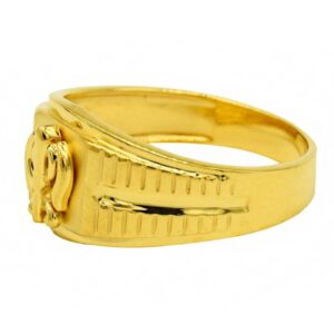 Sikh Khanda Khalsa 22 Kt Hallmark   Yellow Gold Men'S Ring Size 9-11