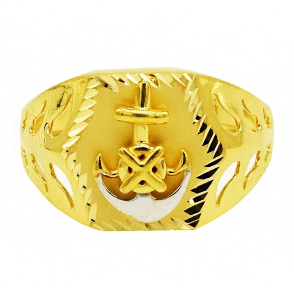 Fine Jewelry 22 Kt Hallmark  Solid Yellow Gold Men'S Ring Size 8-12