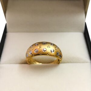22 Kt Hallmark   Yellow Gold Two Tone Unisex Band Ring Size 6,7-10