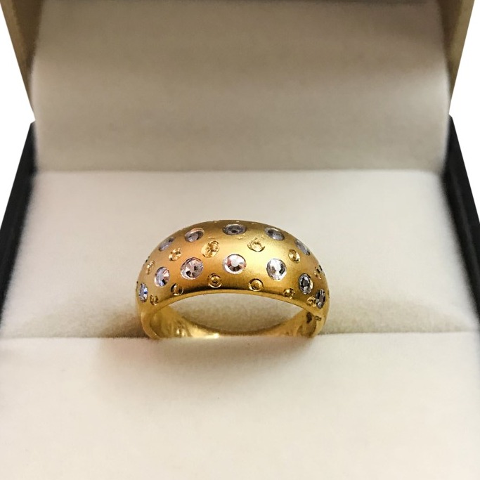 22 Kt Hallmark Yellow Gold Two Tone Unisex Band Ring Size 6,7-10 - Image 4