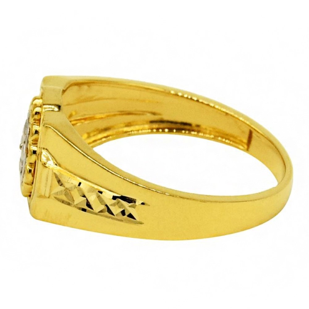 Fine Jewelry 22 Kt Hallmark Solid Yellow Gold Men'S Ring Size 8-12 - Image 2