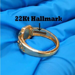 Fine Jewelry 22 Kt Hallmark  Solid Yellow Gold Men'S Ring Size 8-12