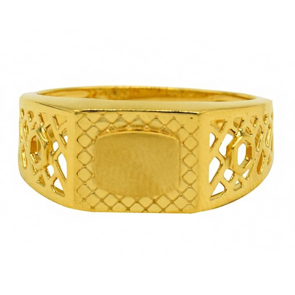 Fine Jewelry 22 Kt Hallmark  Solid Yellow Gold Men'S Ring Size 8-12