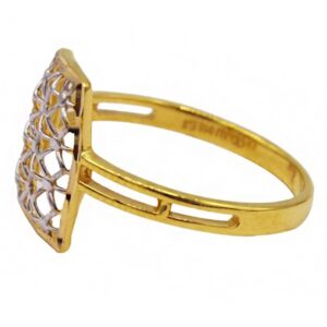 Fine Jewelry 22 Kt  Yellow Gold 2 Tone Women'S Wedding Ring Size 6,7,8