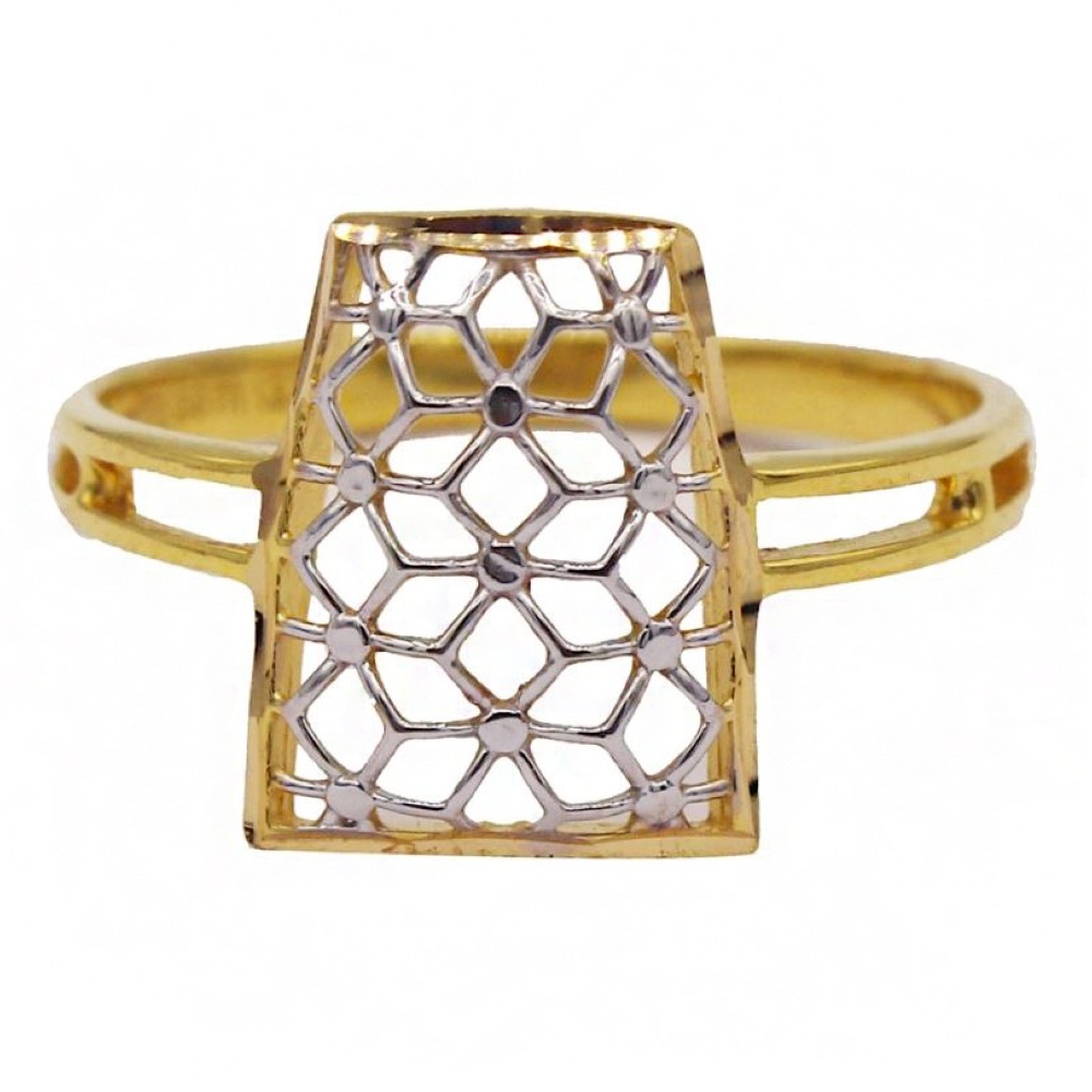 Fine Jewelry 22 Kt  Yellow Gold 2 Tone Women'S Wedding Ring Size 6,7,8